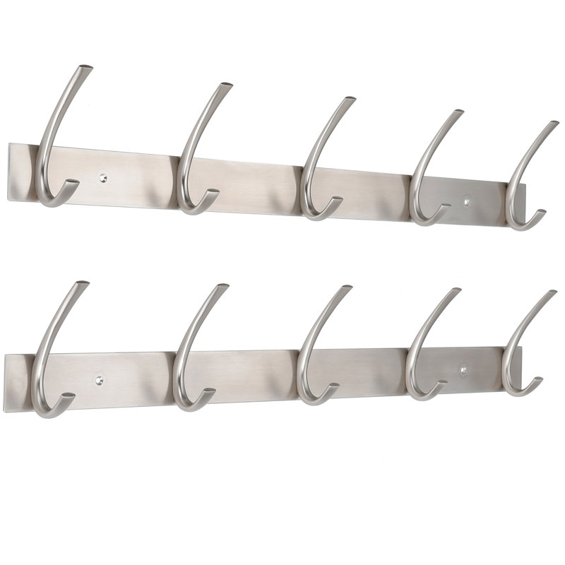 5 hook wall coat rack